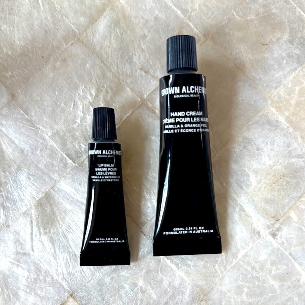 Grown Alchemist NWT lot lip balm and hand cream NEW set travel size